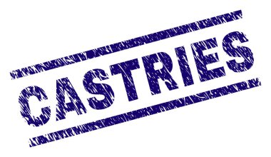 Grunge Castries damga mühür dokulu