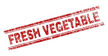 Dokulu taze sebze damga mühür çizik