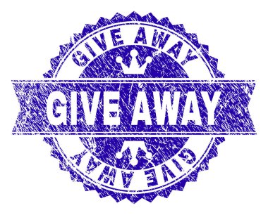 Grunge vermek uzağa damga mühür kurdele ile dokulu