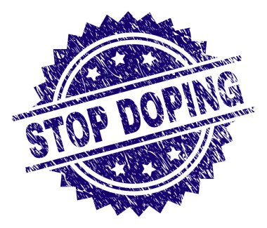 Grunge damga mühür Doping Stop dokulu