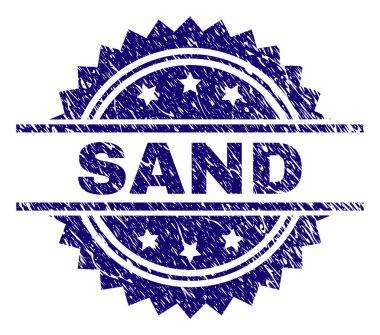 Dokulu kum damga mühür çizik