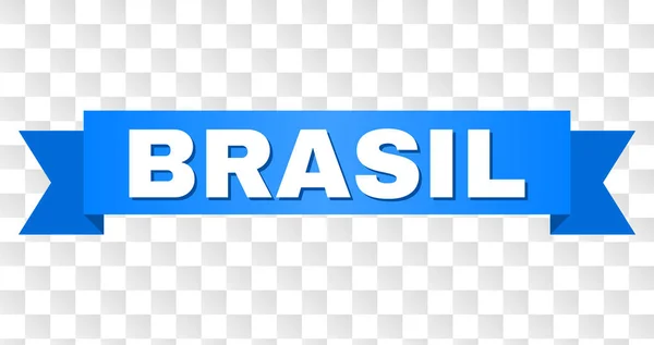 Блакитна стрічка з підписом Brasil — стоковий вектор