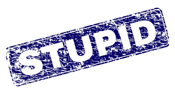 Yuvarlatılmış dikdörtgen damga grunge aptal çerçeveli