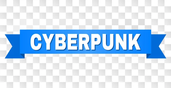 Niebieską taśmą z tekstem Cyberpunk — Wektor stockowy