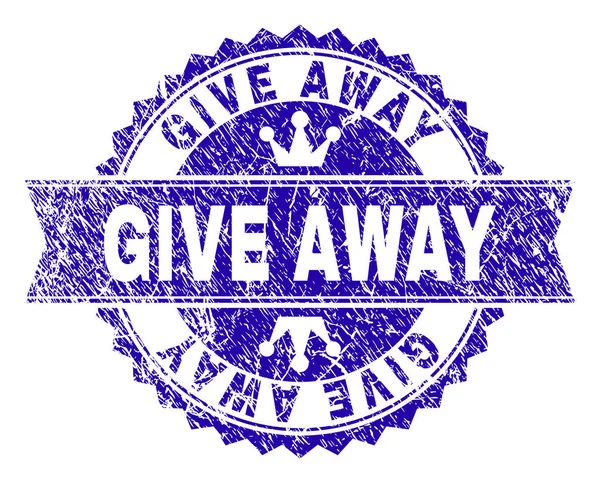 Grunge vermek uzağa damga mühür kurdele ile dokulu