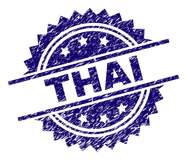 Poškrábaný texturou thajské razítko pečeť — Stockový vektor