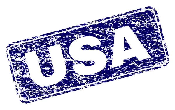 Grunge EUA emoldurado retângulo arredondado selo — Vetor de Stock