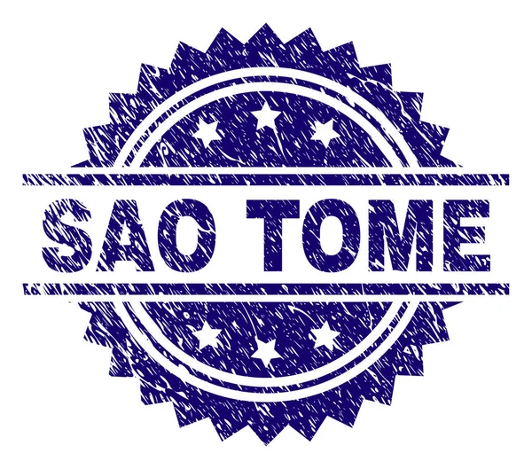 Grunge Sao Tome damga mühür dokulu