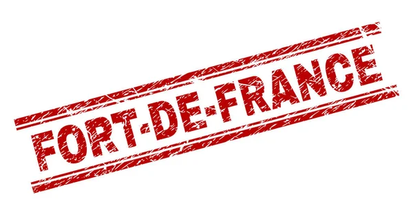 Çizik dokulu Fort-De-France damga mühür