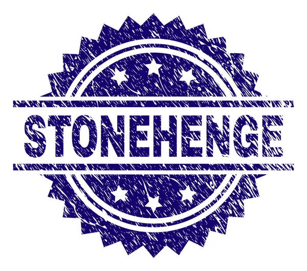 Grunge texturierte Stonehenge Stempelsiegel — Stockvektor