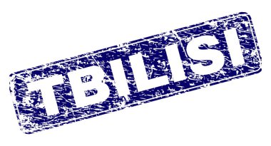 Yuvarlatılmış dikdörtgen damga grunge Tbilisi çerçeveli