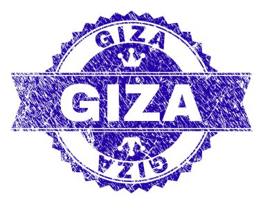 Dokulu Giza damga mühür kurdele ile çizik