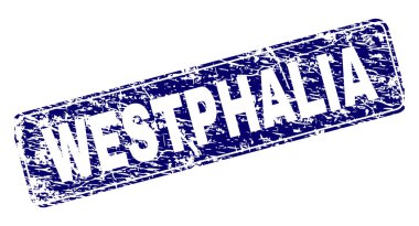 Yuvarlatılmış dikdörtgen damga grunge Westphalia çerçeveli