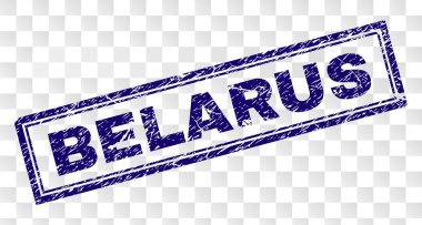 Grunge Beyaz Rusya dikdörtgen damgası