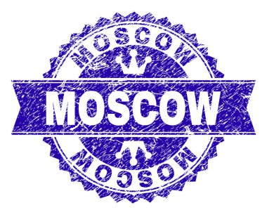 Dokulu Moskova damga mühür kurdele ile çizik