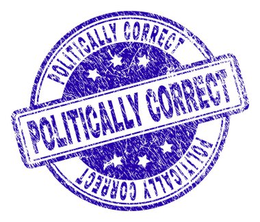 Dokulu politik olarak doğru damga mühür çizik