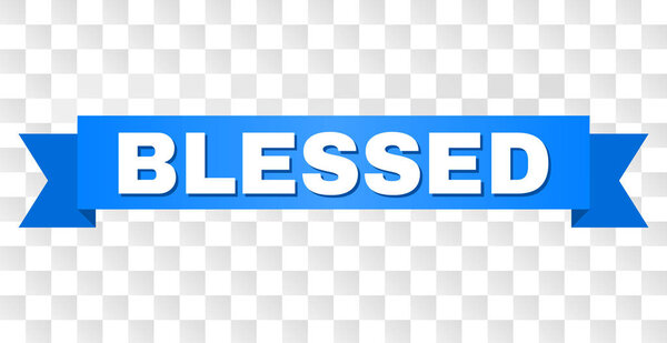 Голубая лента с черным названием
