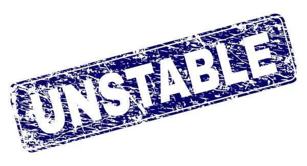 Scratched UNSTABLE Framed Rounded Rectangle Stamp