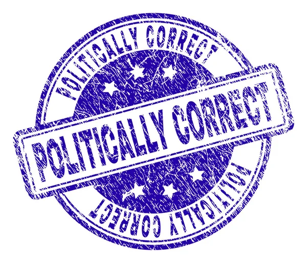 Dokulu politik olarak doğru damga mühür çizik