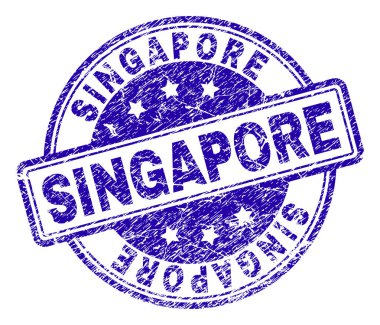Dokulu Singapur damga mühür çizik