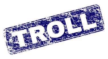 Yuvarlatılmış dikdörtgen damga çizilmiş Troll çerçeveli