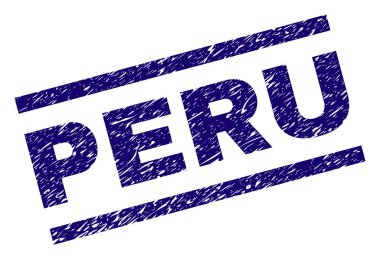 Dokulu Peru damga mühür çizik