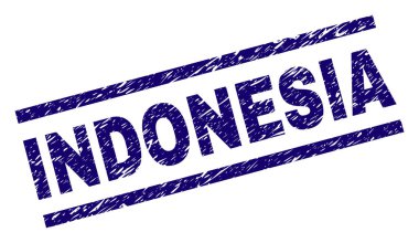 Grunge Endonezya damga mühür dokulu