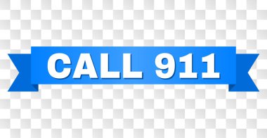 Mavi şerit ile çağrı 911 resim yazısı