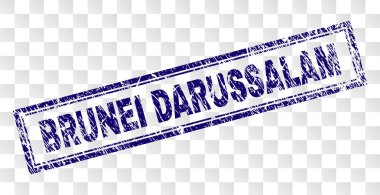 Çizik Brunei Darussalam dikdörtgen damgası