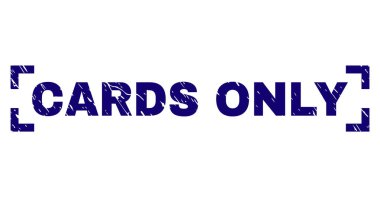 Grunge kartları tek damga mühür köşeler arasında dokulu