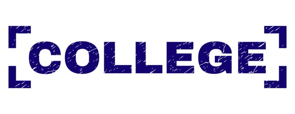 Grunge texturált College pecsétbélyeg sarkok belső — Stock Vector