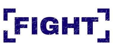 Grunge mücadele damga mühür köşeleri içinde dokulu