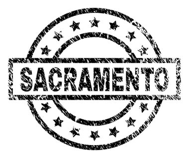 Grunge Sacramento damga mühür dokulu