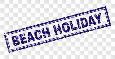 Çizik Beach tatil dikdörtgen damga