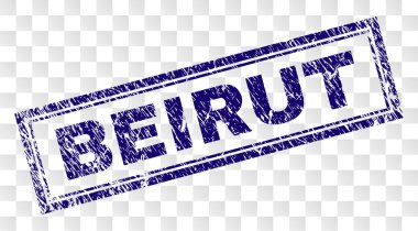 Çizik Beyrut dikdörtgen damgası