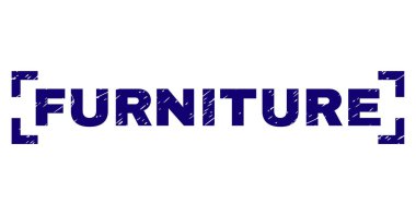 Dokulu mobilya damga mühür köşeler arasında çizik