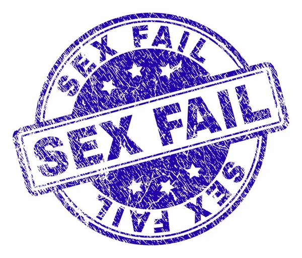 Scratched Textured SEX FAIL Stamp Seal — Stock Vector