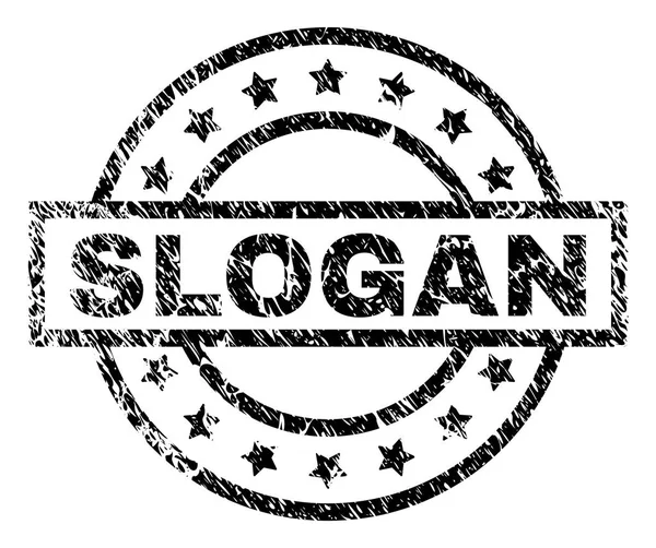 Dokulu sloganı damga mühür çizik