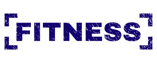 Grunge textura FITNESS sello sello dentro de las esquinas — Archivo Imágenes Vectoriales