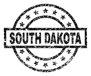 Güney Dakota damga mühür grunge dokulu