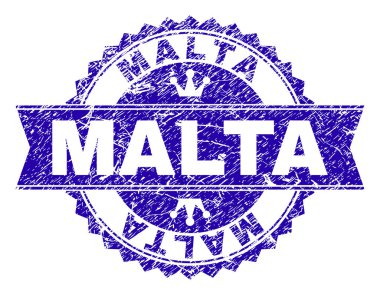 Dokulu Malta damga mühür kurdele ile çizik