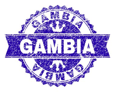 Dokulu Gambiya damga mühür kurdele ile çizik