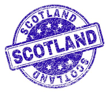 Dokulu İskoçya damga mühür çizik