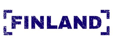 Dokulu Finlandiya damga mühür köşeler arasında çizik