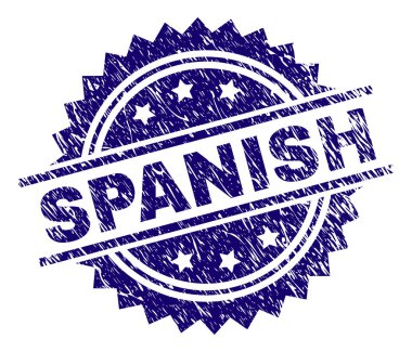 Dokulu grunge İspanyol damga mühür