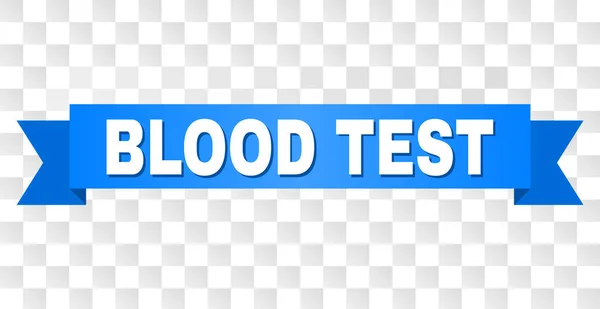 A vérvizsgálat cím kék csíkkal — Stock Vector