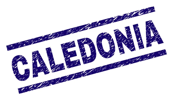 Dokulu Caledonia damga mühür çizik