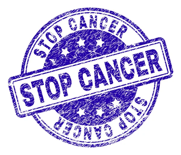 Segel Stamp CANCER STOP Tergores - Stok Vektor