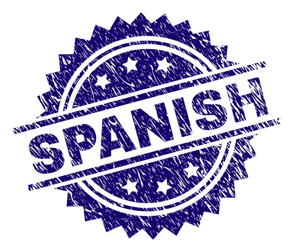 Grunge texturált spanyol pecsétbélyeg — Stock Vector