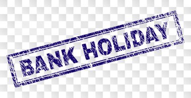 Scratched BANK HOLIDAY Rectangle Stamp